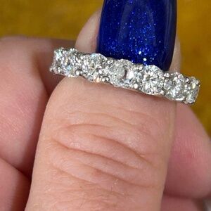 like new moissanite eternity band